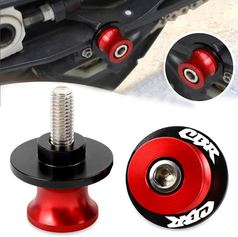 FREAXLL 2pcs M8*1.5 Motorcycle Swing Arm Sliders Spools For H-onda CBR150 CBR100f CBR1000rr CBR1100xx CBR125 CBR250 CBR400rr CBR400f CBR450sr CBR600rr CBR600f CBR900rr CBR954rr (Red) - Image 2